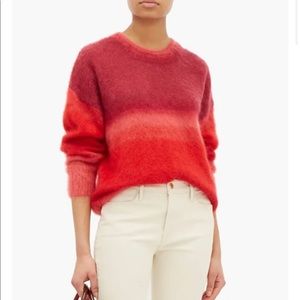 Isabel Marant Étoile Ombré-stripe Mohair-blend Sweater in Red